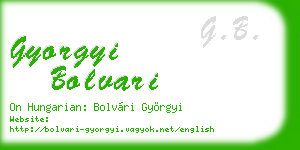 gyorgyi bolvari business card